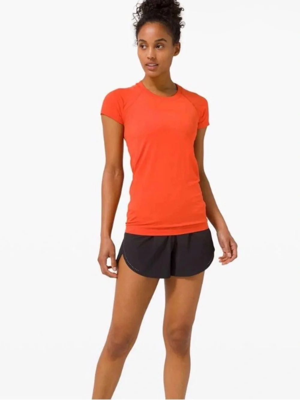 lululemon athletica Women's Short Sleeve Tee in Bright Orange!! OPEN TO OFFERS